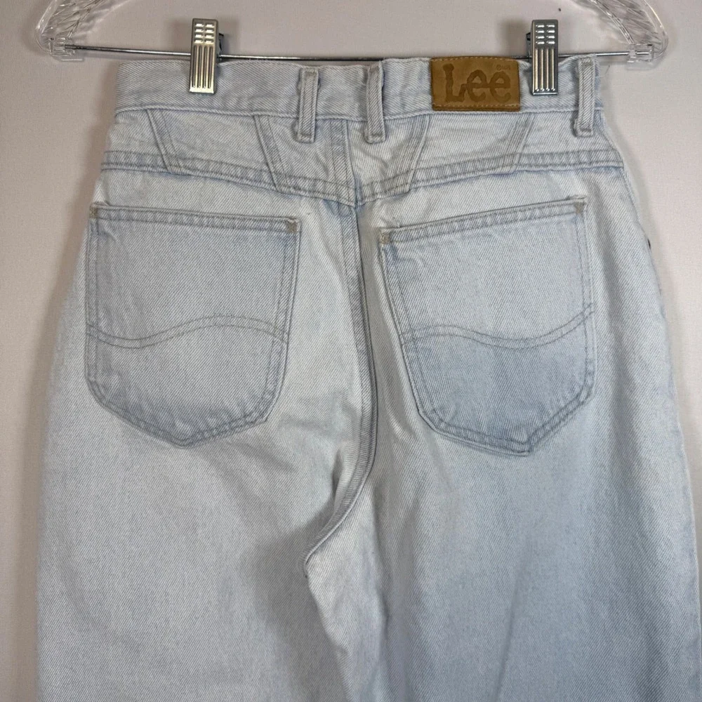 Lee Vintage‎ High Waisted Jeans Size 8 L Light Wash Denim Mom Jeans 80's 90s